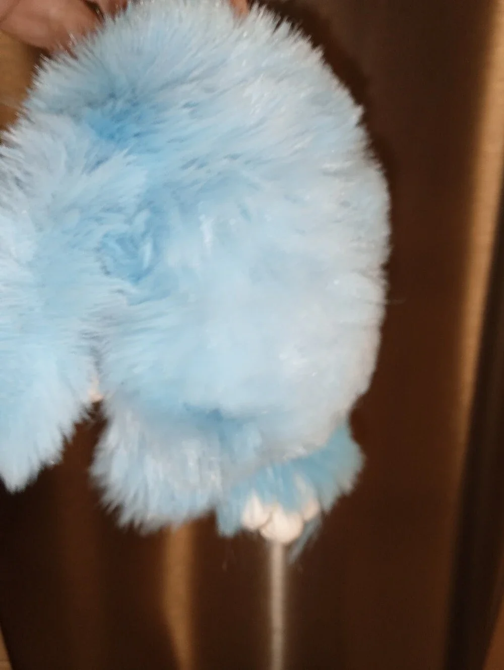 Blue Plush Bunny Keychain